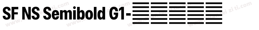 SF NS Semibold G1字体转换